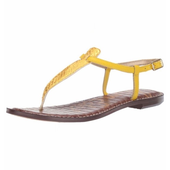 Sam Edelman Shoes - Sam Edelman | Gigi Snake Print Sandal Yellow 6